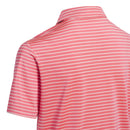 adidas Youth Climacool Striped Polo Shirt - Pure Turbo/White