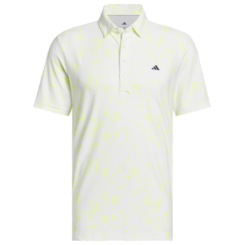 adidas Ultimate365+ Climacool Butterspun Mighty Blossom Print Polo Shirt - Frozen Lemon