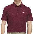 adidas Ultimate365+ Climacool Butterspun Mighty Blossom Print Polo Shirt - Maroon