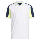 adidas Beyond The Course Vent Twistknit Polo Shirt - White/Frozen Lemon