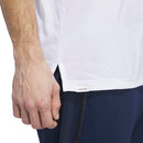 adidas Beyond The Course Vent Twistknit Polo Shirt - White/Frozen Lemon