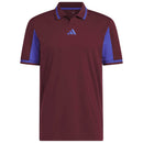 adidas Beyond The Course Vent Twistknit Polo Shirt - Maroon/Dual Indigo