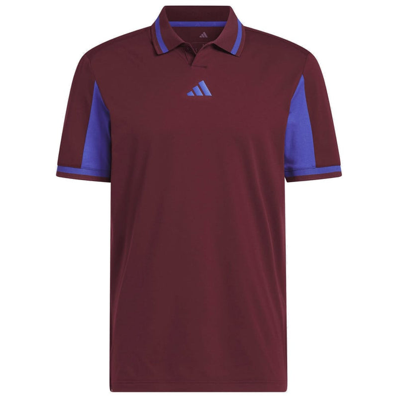 adidas Beyond The Course Vent Twistknit Polo Shirt - Maroon/Dual Indigo
