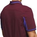 adidas Beyond The Course Vent Twistknit Polo Shirt - Maroon/Dual Indigo