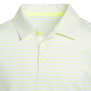 adidas Youth Climacool Striped Polo Shirt - Solar Lemon/White