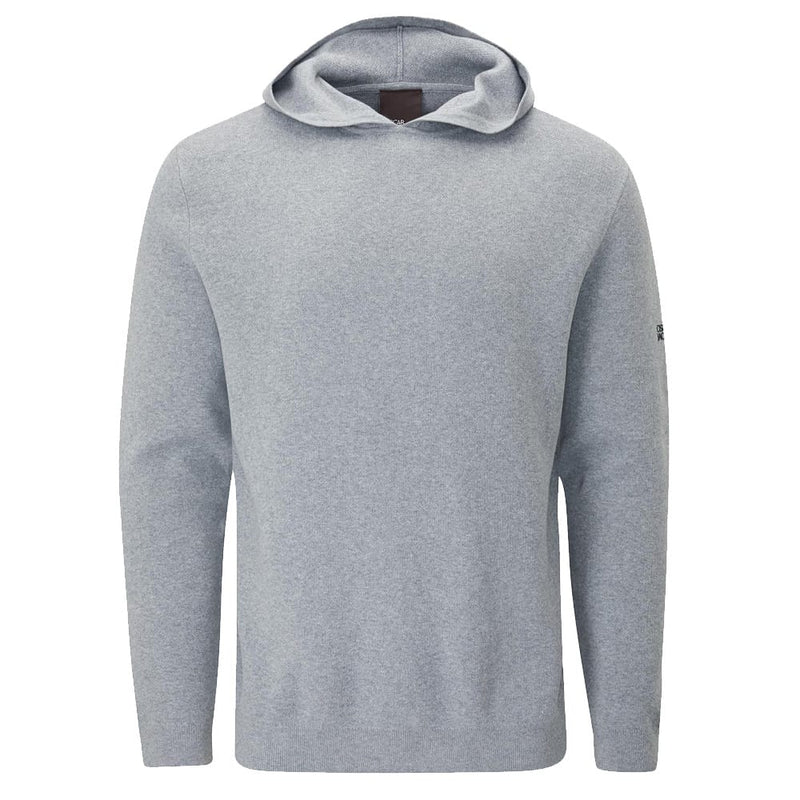 Oscar Jacobson Kennedy Lightweight Knitted Hoodie - Pewter Marl