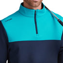 Ping Kinver 1/4 Zip Pullover - Navy/Turquoise