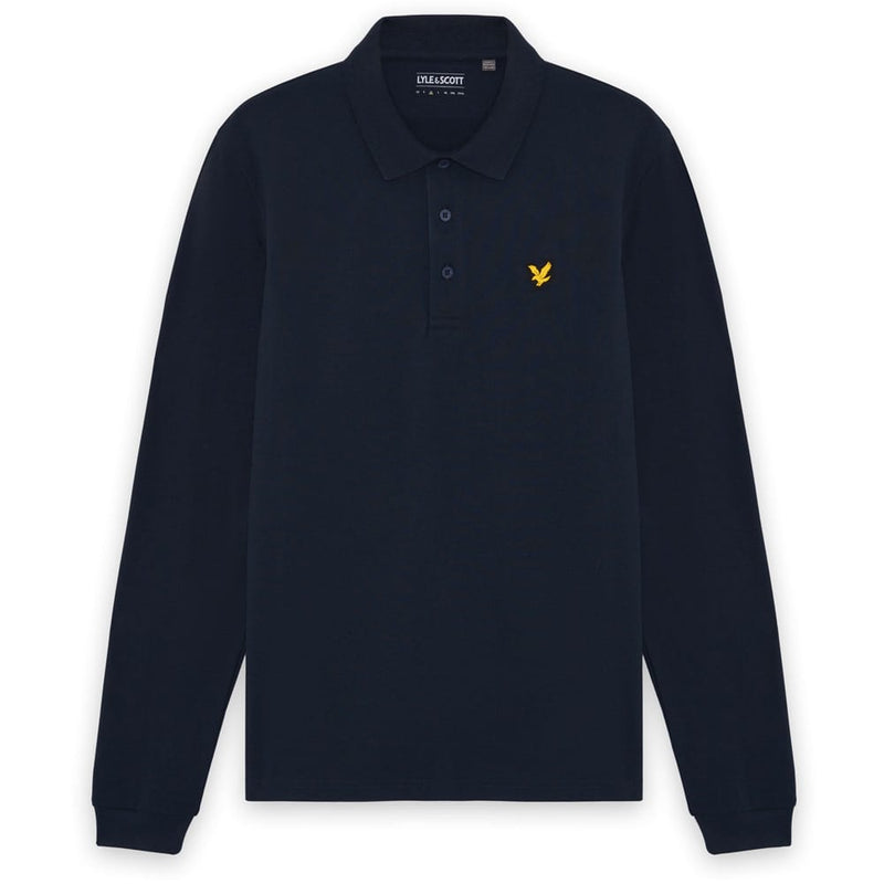 Lyle & Scott Golf Long Sleeve Polo Shirt - Dark Navy
