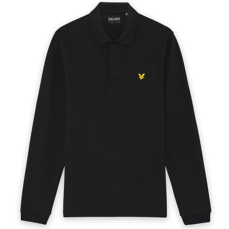 Lyle & Scott Golf Long Sleeve Polo Shirt - Jet Black