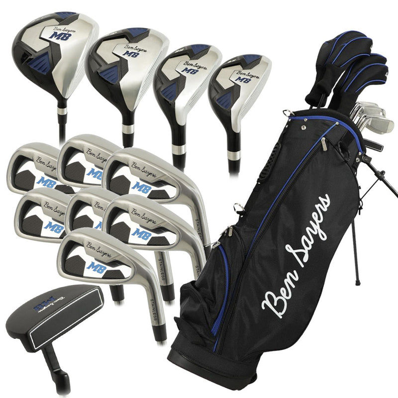 Ben Sayers M8 13-Piece Stand Bag Package Set - Black/Blue - Steel