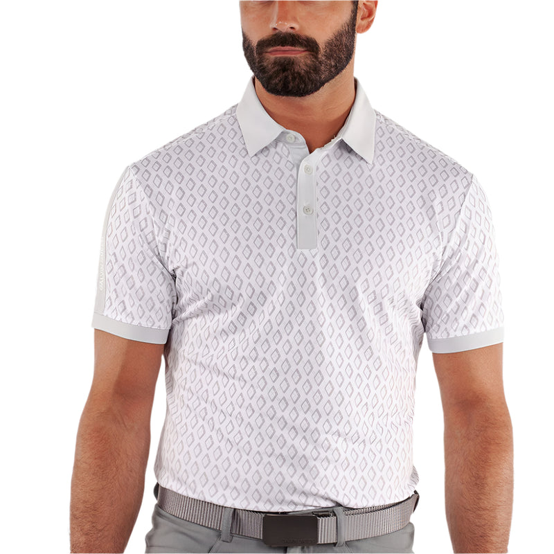 Galvin Green Maxwell Polo Shirt - Cool Grey/White