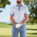 Galvin Green Maxwell Polo Shirt - Moonlight Blue/White