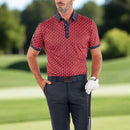 Galvin Green Maxwell Polo Shirt - Red/Navy