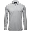 Mizuno Melange Longsleeve Polo Shirt - Grey