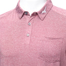 Mizuno Melange Longsleeve Polo Shirt - Burgundy