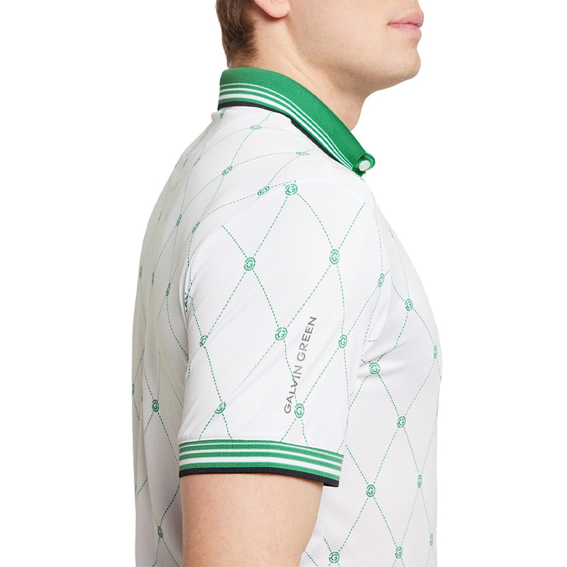 Galvin Green Miguel Polo Shirt - White/Golf Green
