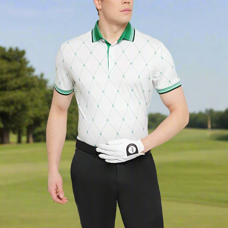 Galvin Green Miguel Polo Shirt - White/Golf Green