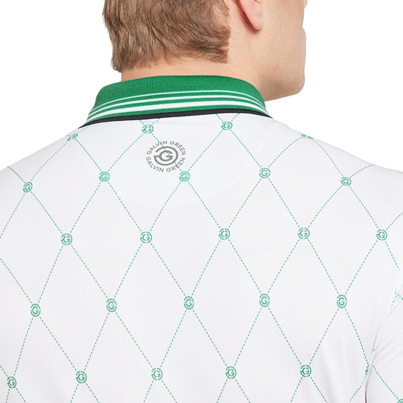 Galvin Green Miguel Polo Shirt - White/Golf Green