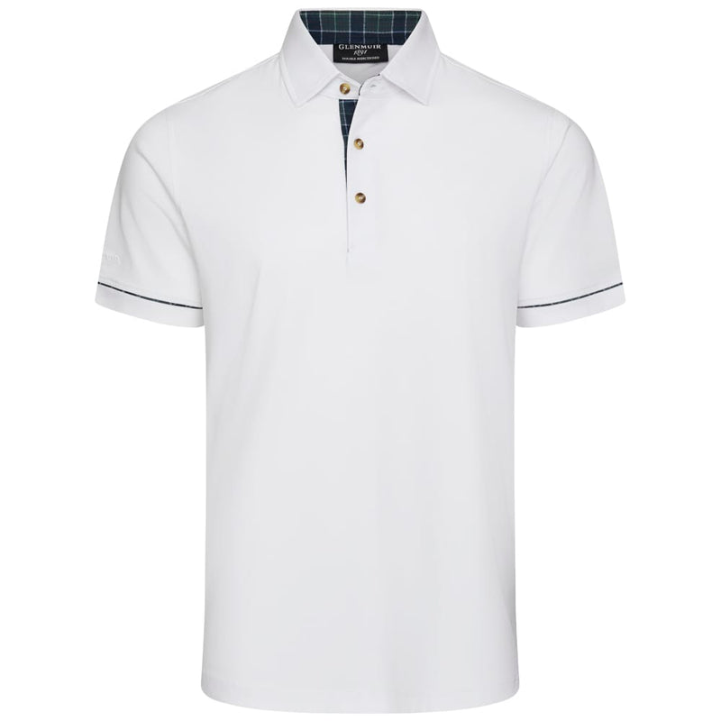 Glenmuir Gordon Polo Shirt - White/Tartan
