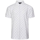 Glenmuir Crawford Polo Shirt - White/Navy Saltire Flags