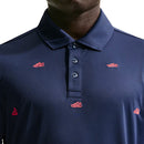 Nike Par 5 Dri-Fit Shoe Embroidered Polo Shirt - College Navy/Hot Lava