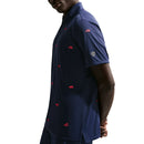 Nike Par 5 Dri-Fit Shoe Embroidered Polo Shirt - College Navy/Hot Lava