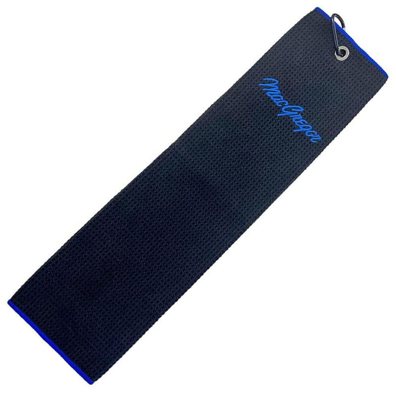 MacGregor Microfibre Golf Towel - Black/Blue