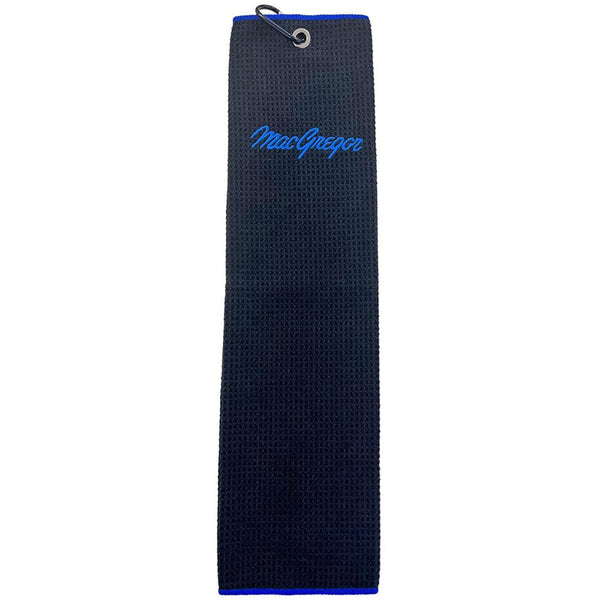 MacGregor Microfibre Golf Towel - Black/Blue