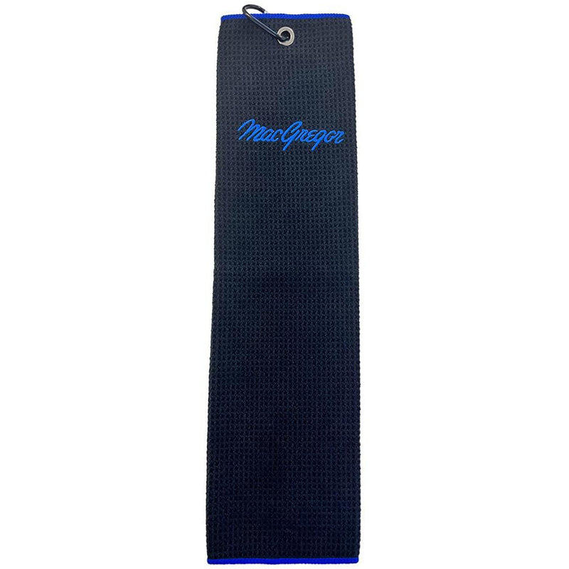 MacGregor Microfibre Golf Towel - Black/Blue