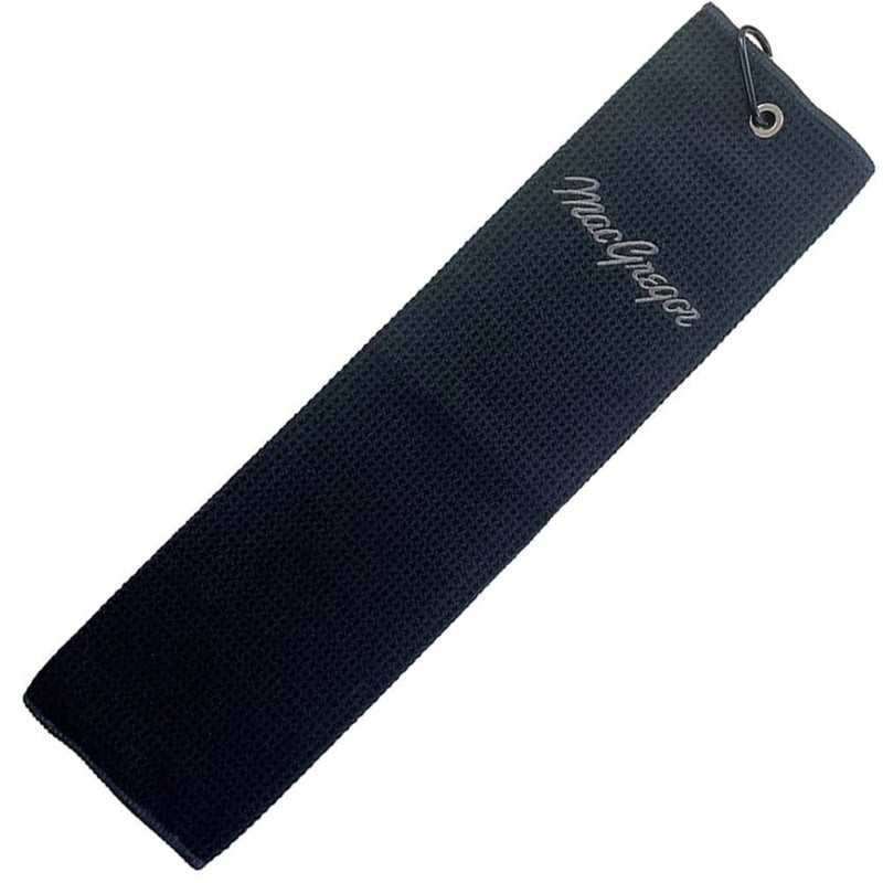 MacGregor Microfibre Golf Towel - Black/Grey