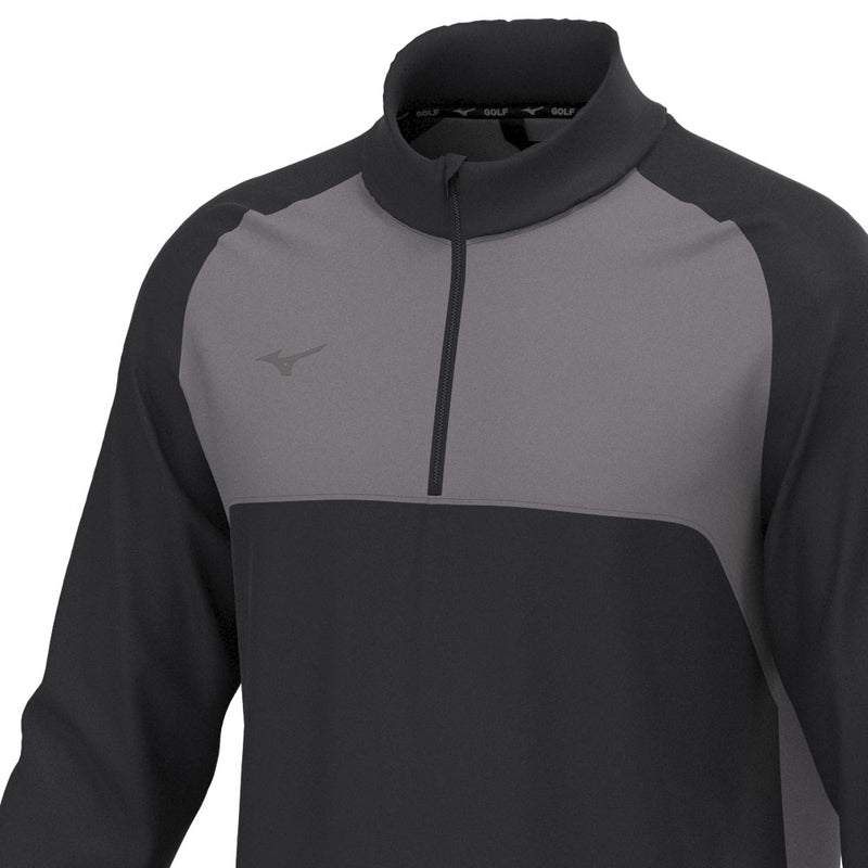 Mizuno Contrast 1/4 Zip Pullover - Black