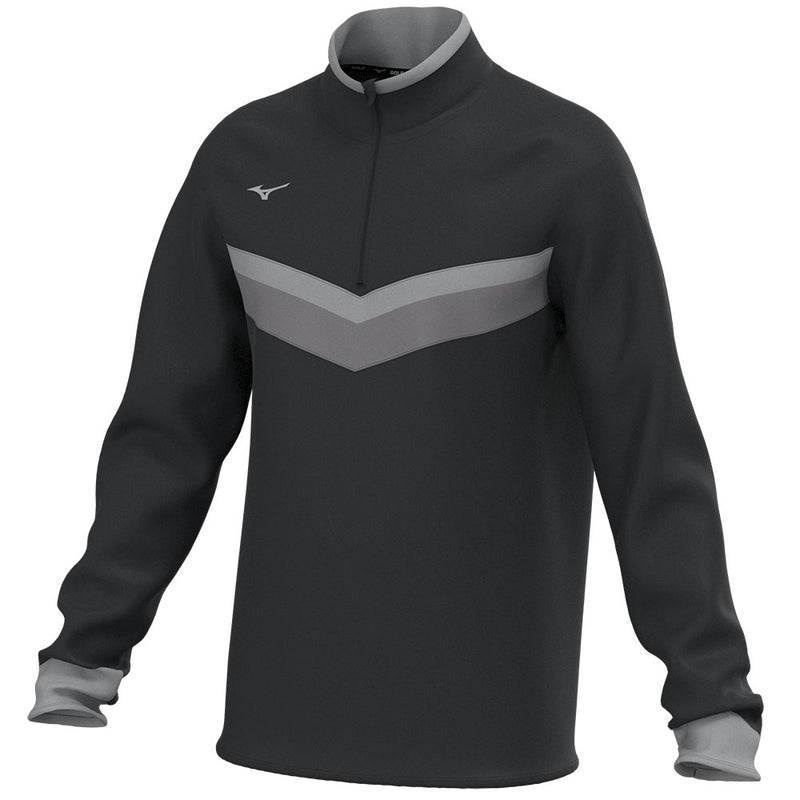 Mizuno V Stripe 1/4 Zip Pullover - Black