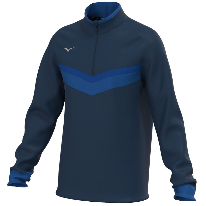 Mizuno V Stripe 1/4 Zip Pullover - Navy