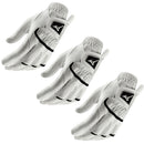 Mizuno Elite Leather Golf Glove - White - 3 Pack
