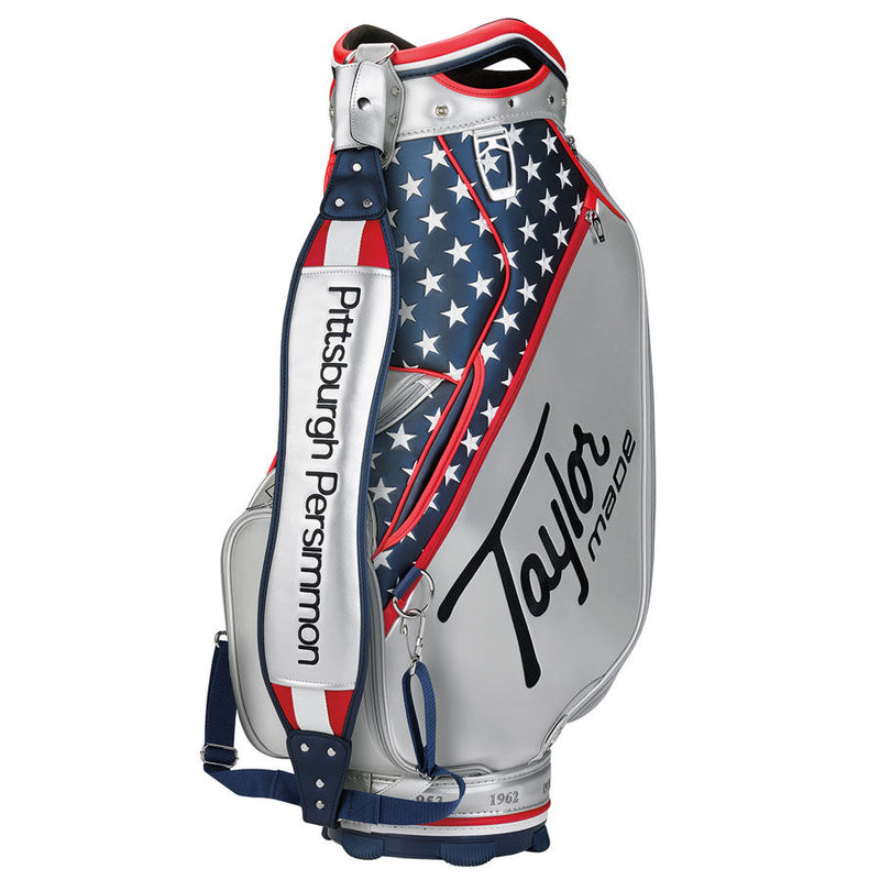TaylorMade Heritage Staff Bag - Silver/Navy/Red