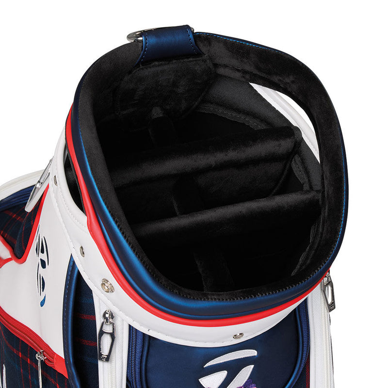 TaylorMade Ladies Limited Edition Patriotic Plaid Staff Bag - Navy/White/Red