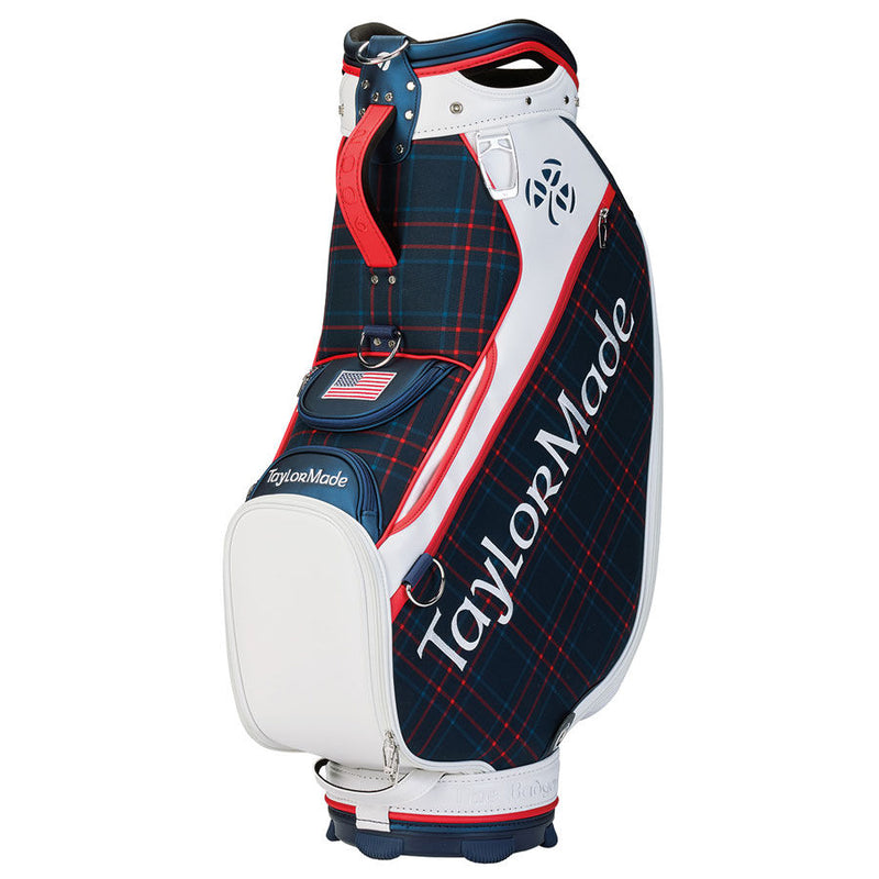 TaylorMade Ladies Limited Edition Patriotic Plaid Staff Bag - Navy/White/Red