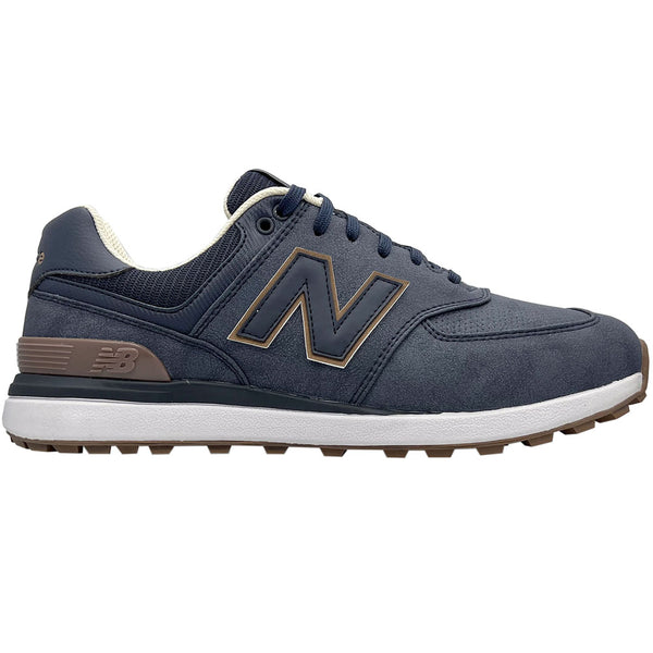 New Balance 574 Greens V2 Spikeless Shoes - Navy/Gum