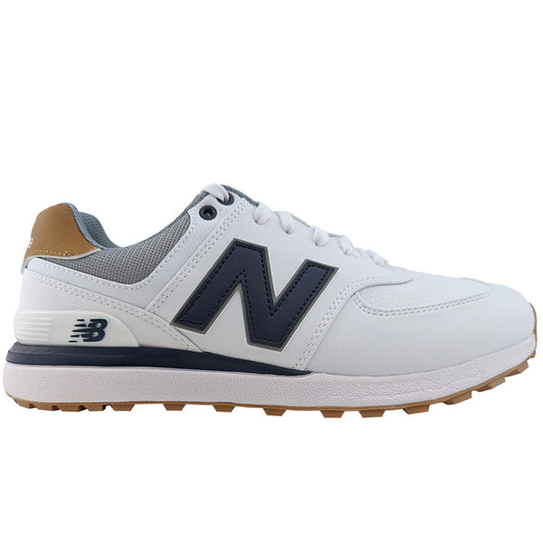 New Balance 574 Greens V2 Spikeless Shoes - White/Navy