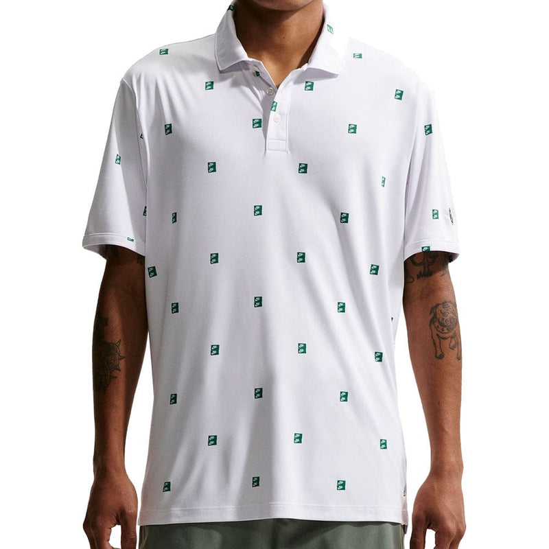 Nike Dri-Fit Par 5 Icon Stack Polo Shirt - White/Malachite