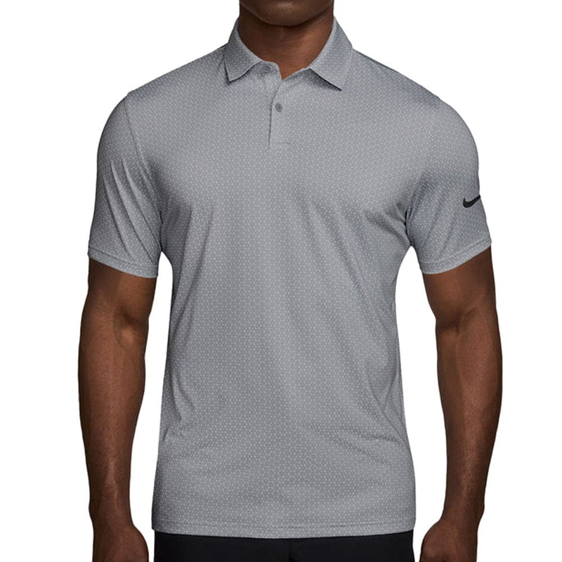 Nike Dri-Fit Velocity Micro Print Polo Shirt - Wolf Grey/Wolf Grey/Black