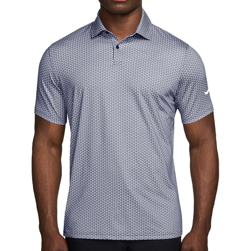 Nike Dri-Fit Velocity Micro Print Polo Shirt - College Navy/College Navy/White