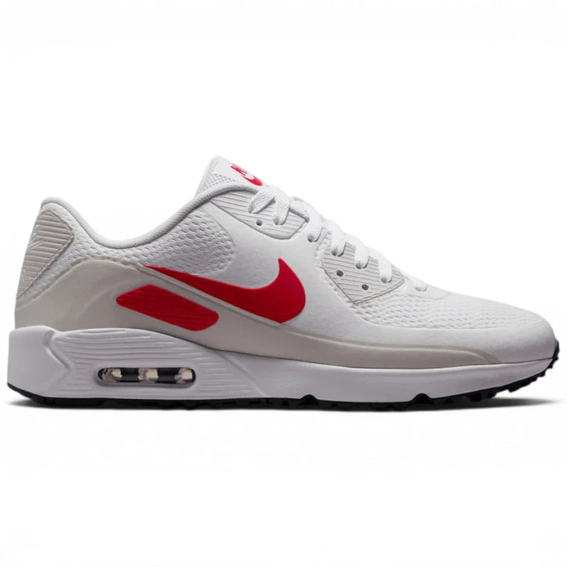 Nike Air Max 90 G Waterproof Spikeless Shoes - White/Fire Red/Photon Dust/Midnight Navy