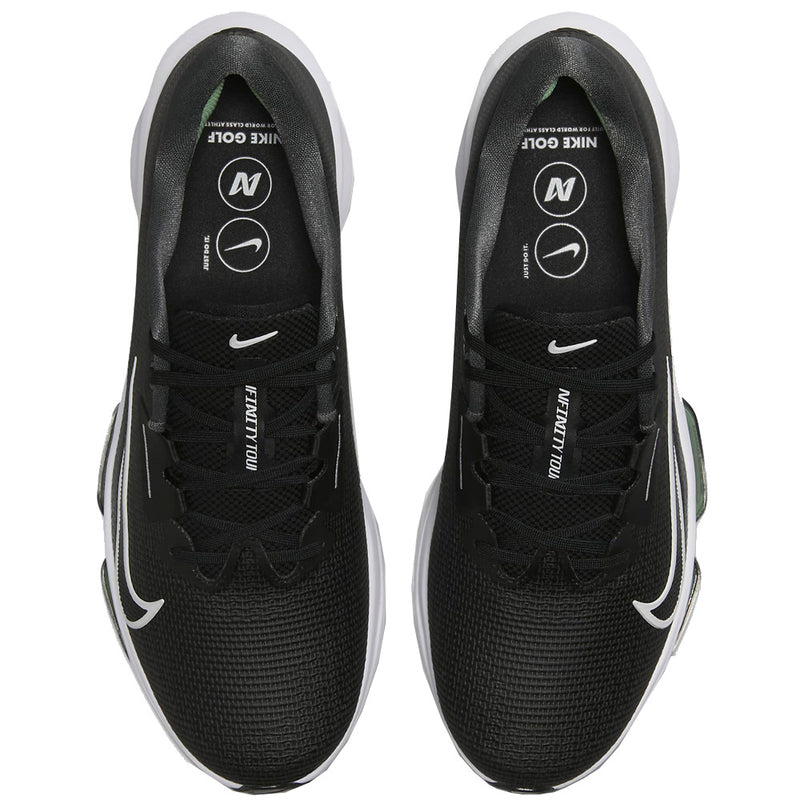 Nike Air Zoom Infinity Tour 2 Spiked Waterproof Shoes - Black/White/Vapor Green-Iron Grey