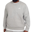 Nike Club Fleece Crew - Dark Grey Heather/White