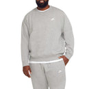 Nike Club Fleece Crew - Dark Grey Heather/White