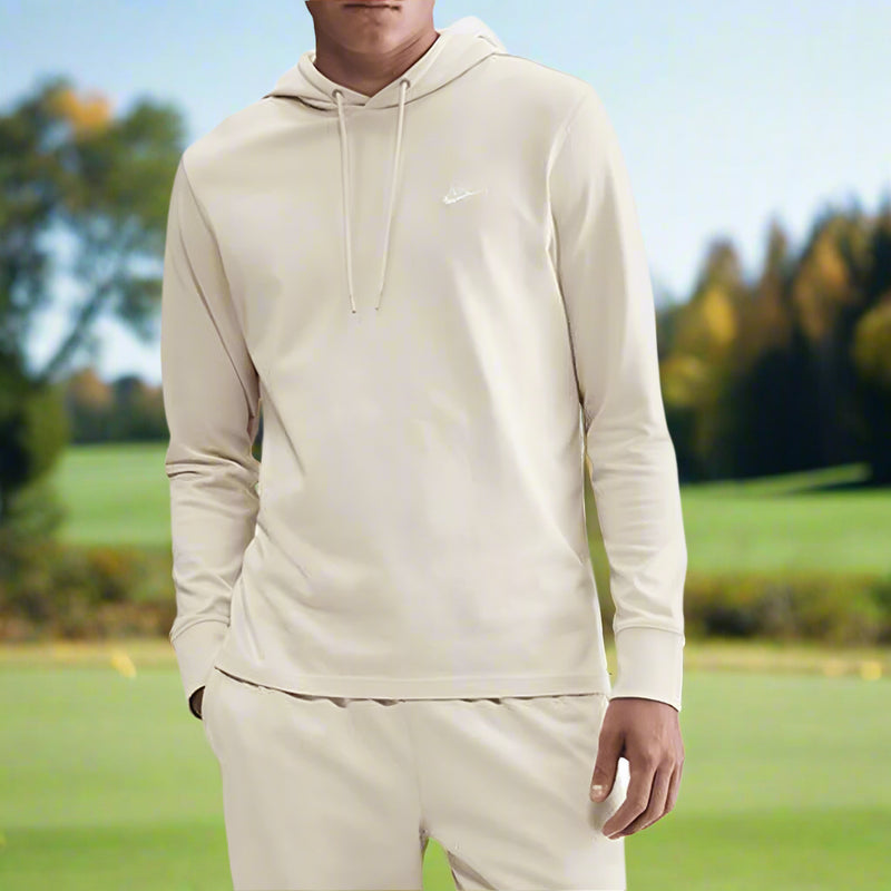 Nike Club Knit Hoodie - Lt Khaki/White