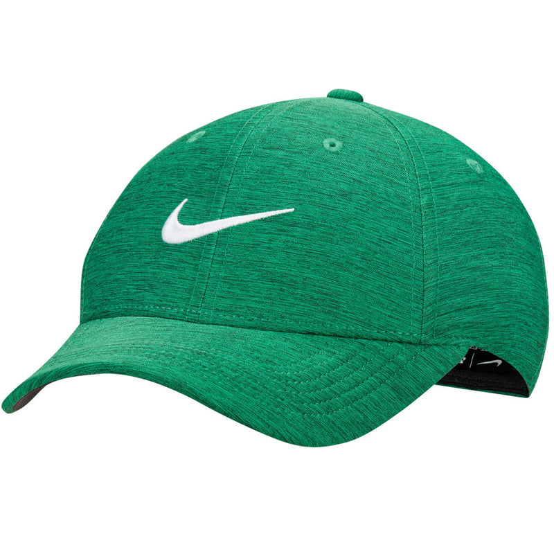 Nike Dri-FIT Club Structured Heathered Cap - Stadium Green/Vintage Green/White