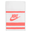 Nike Dri-FIT Everyday Essential Crew Socks (3 Pairs) - White/Hot Punch