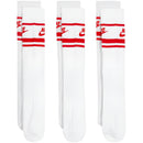 Nike Dri-FIT Everyday Essential Crew Socks (3 Pairs) - White/University Red